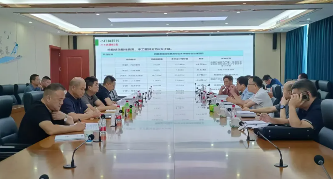 省发改委领导来我司开展采桑湖水环境综合治理项目评估督导会